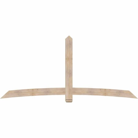 Ekena Millwork Bellingham Smooth Timber Gable Bracket, Douglas Fir, 108"W x 49"H x 3 1/2"D x 5 1/2"F, 11/12 Pitch GBW108X49X0406BEL00SDF